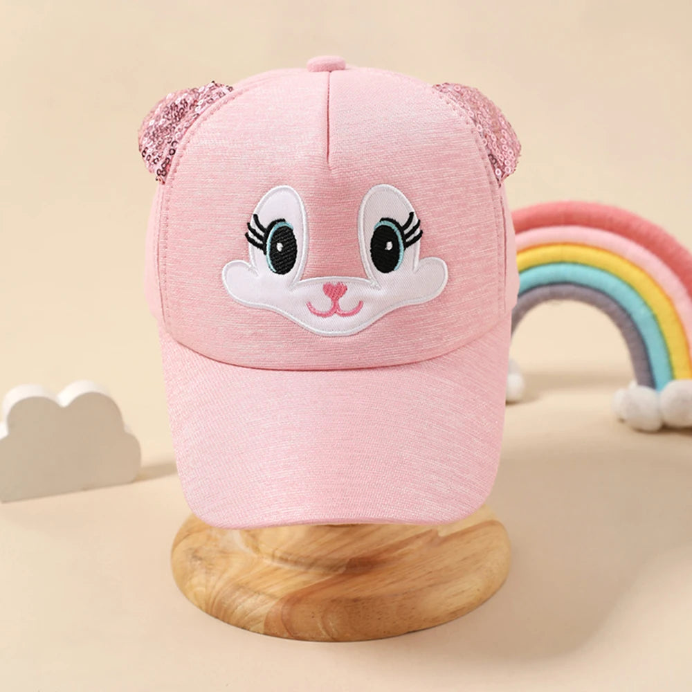 Casquette fille oreilles de chat – Chapeau baseball ajustable 2-8 ans