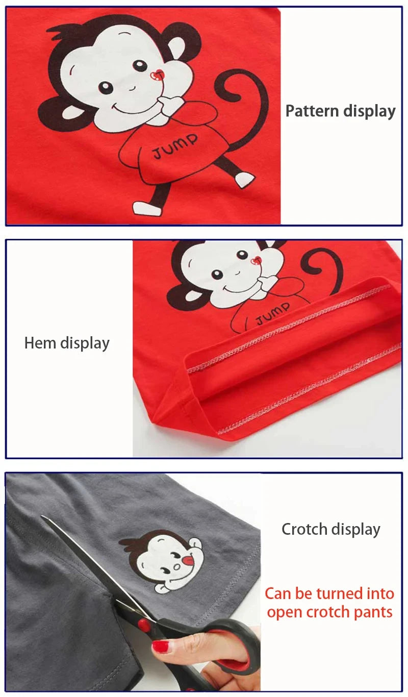 Ensemble T-shirt & Short Bébé — Coton Cartoon Été | Garçon & Fille
