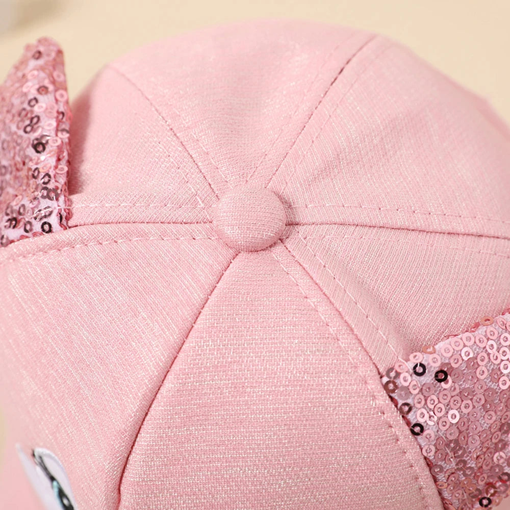 Casquette fille oreilles de chat – Chapeau baseball ajustable 2-8 ans