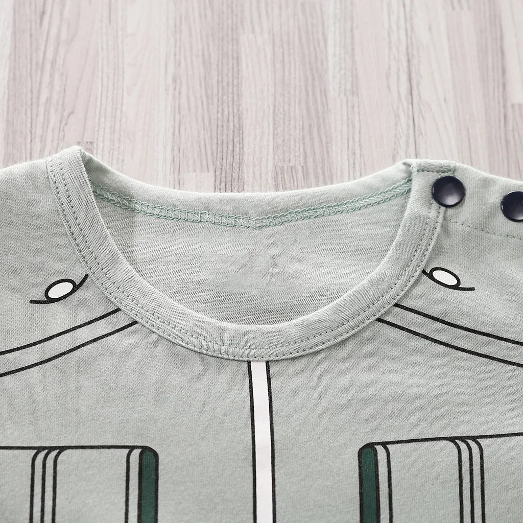 Combinaison Bébé Manches Courtes – Style Anime Kawaii | Coton Doux | 0-18 Mois