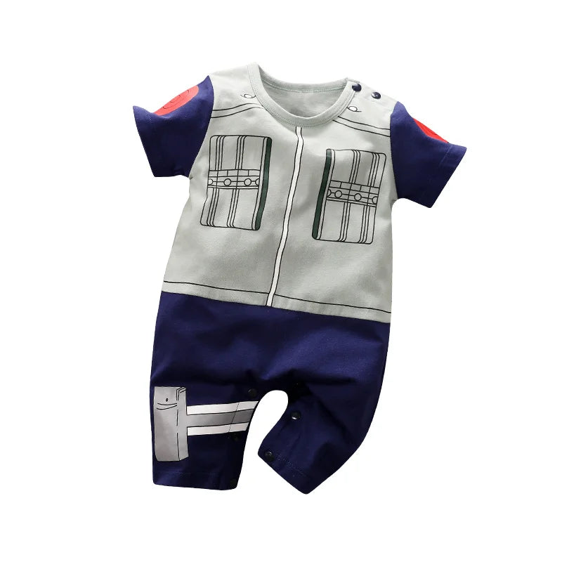 Combinaison Bébé Manches Courtes – Style Anime Kawaii | Coton Doux | 0-18 Mois