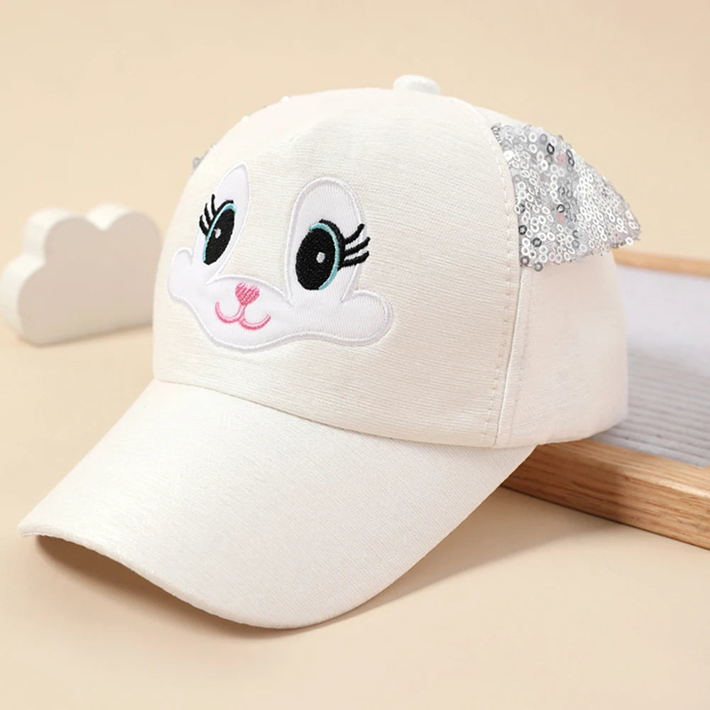 Casquette fille oreilles de chat – Chapeau baseball ajustable 2-8 ans