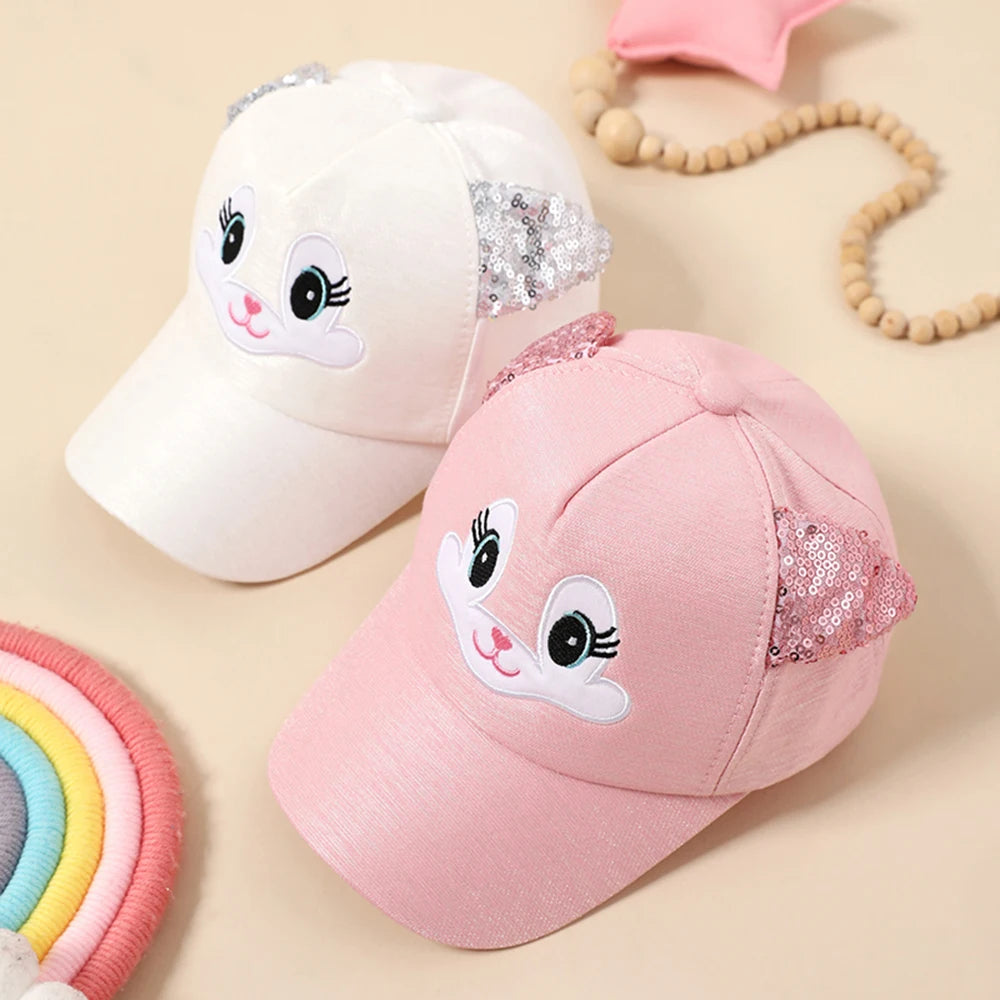 Casquette fille oreilles de chat – Chapeau baseball ajustable 2-8 ans