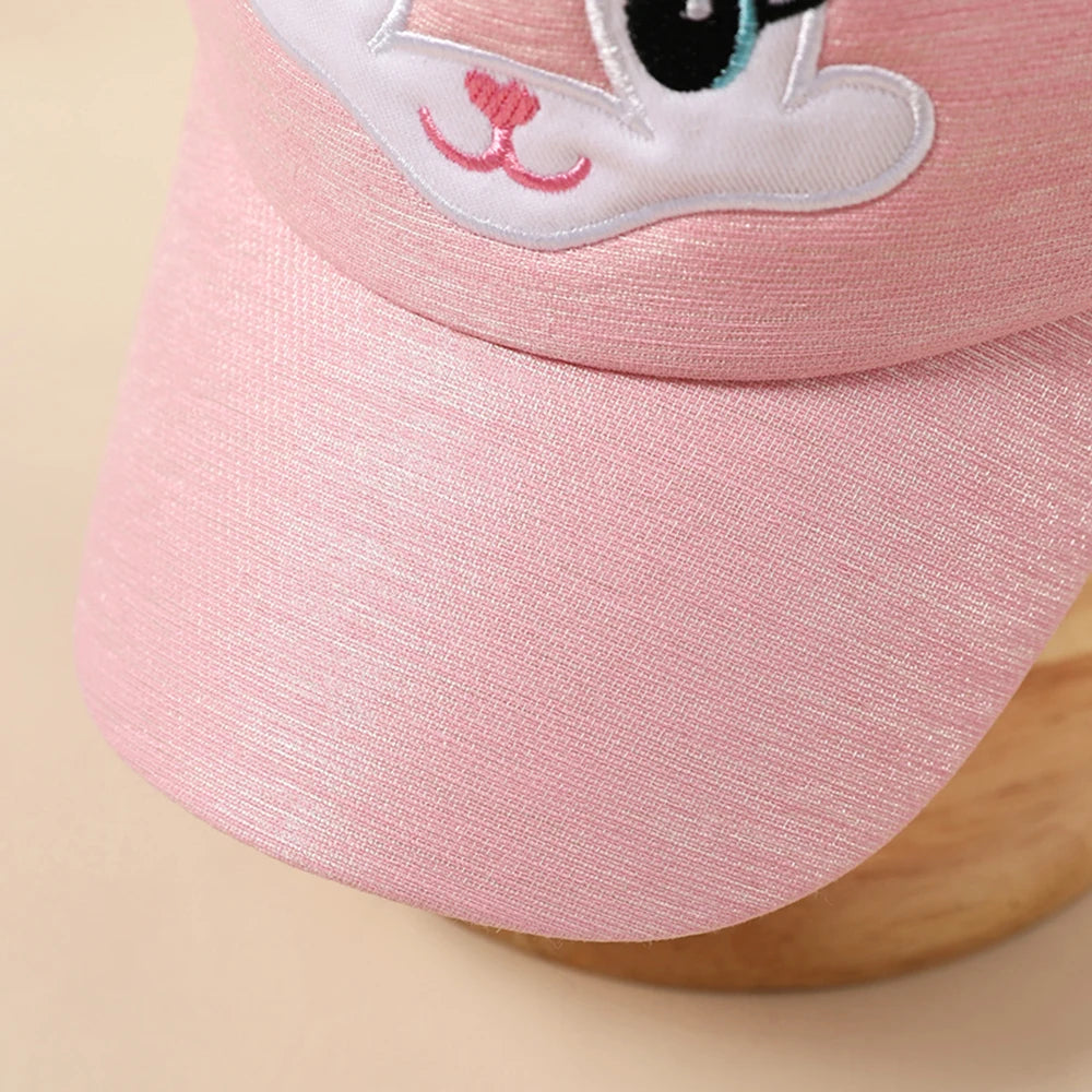 Casquette fille oreilles de chat – Chapeau baseball ajustable 2-8 ans